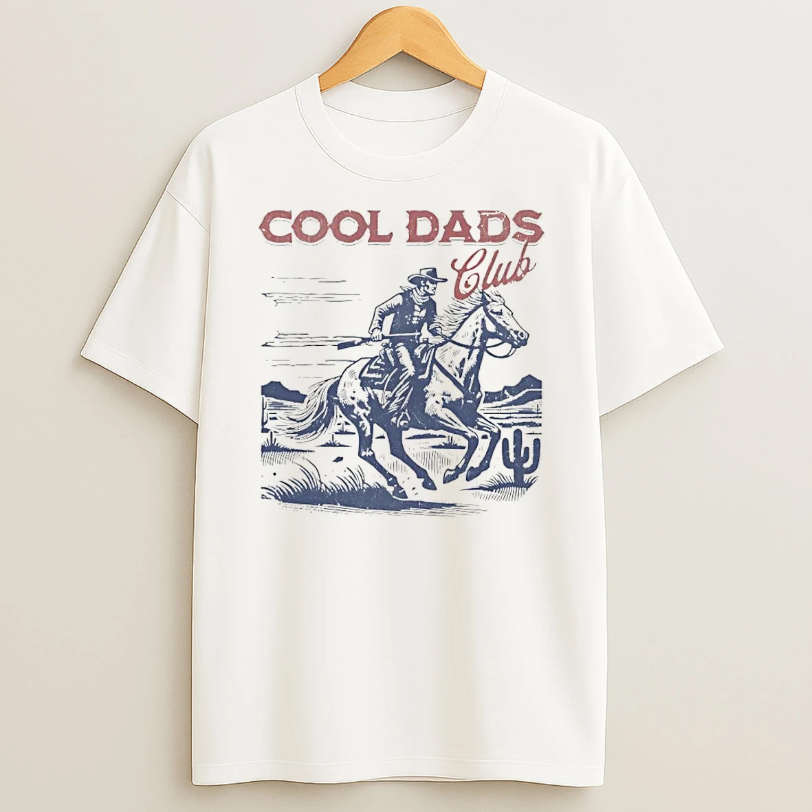Cool Dads Club Cowboy Riding Horse In Desert Shirts