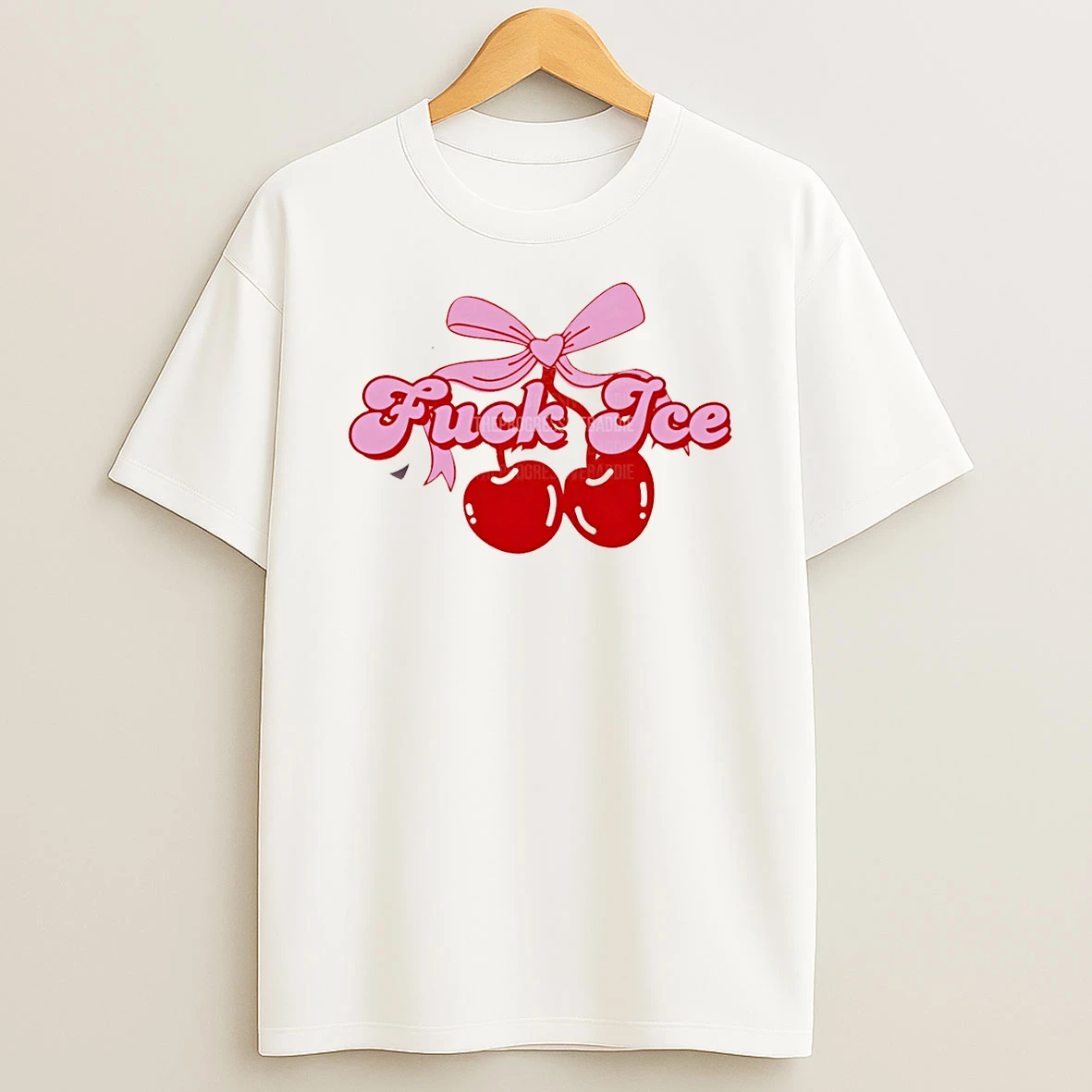 Coquette Cherries Fuck Ice Anti President Political Shirts