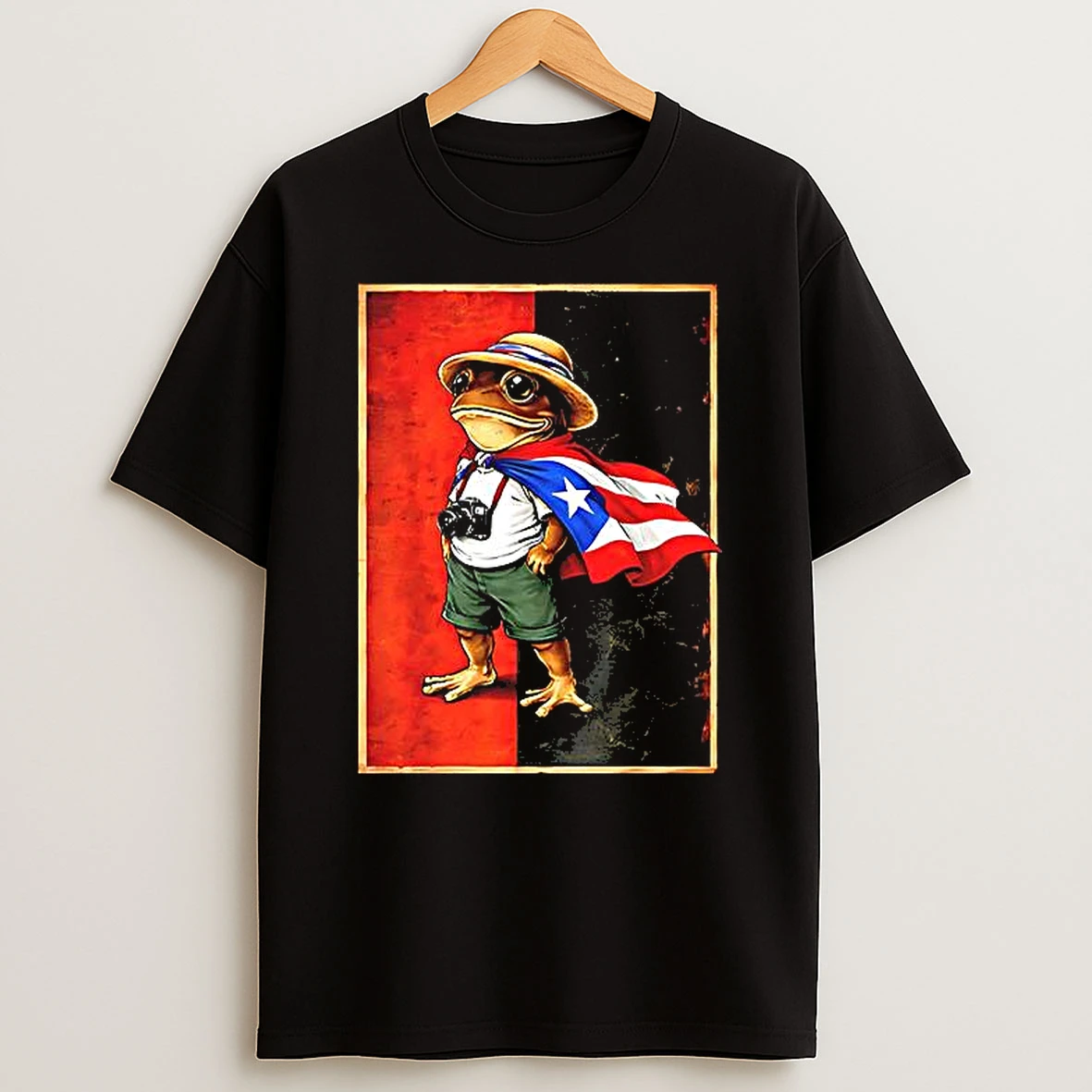 Coqui Frog Puerto Rico Flag Woman Shirts