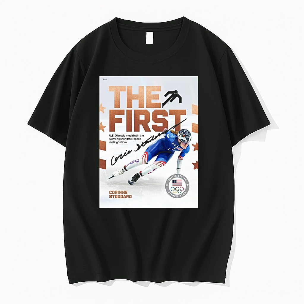 Corinne Stoddard The First U S Olympic Medalist In The Womens Short Track Speed Skating 1500m Signature Shirts