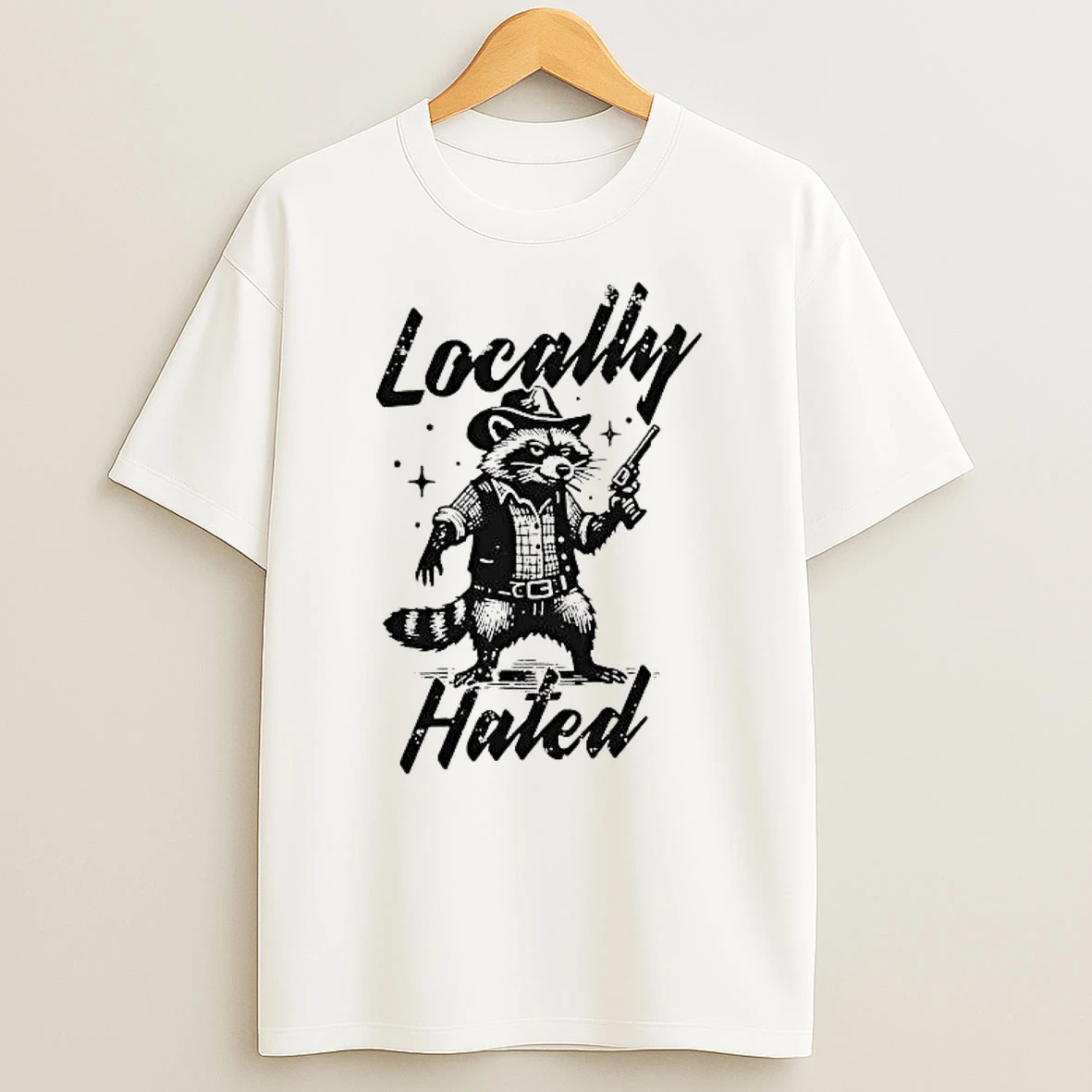Cowboy Raccoon Locally Hated Shirts