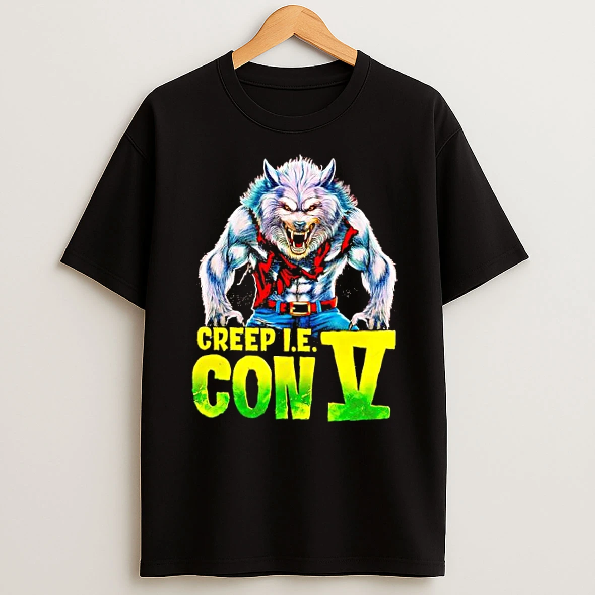 Creep I E Con V Angry Werewolf Monster Horror Shirts
