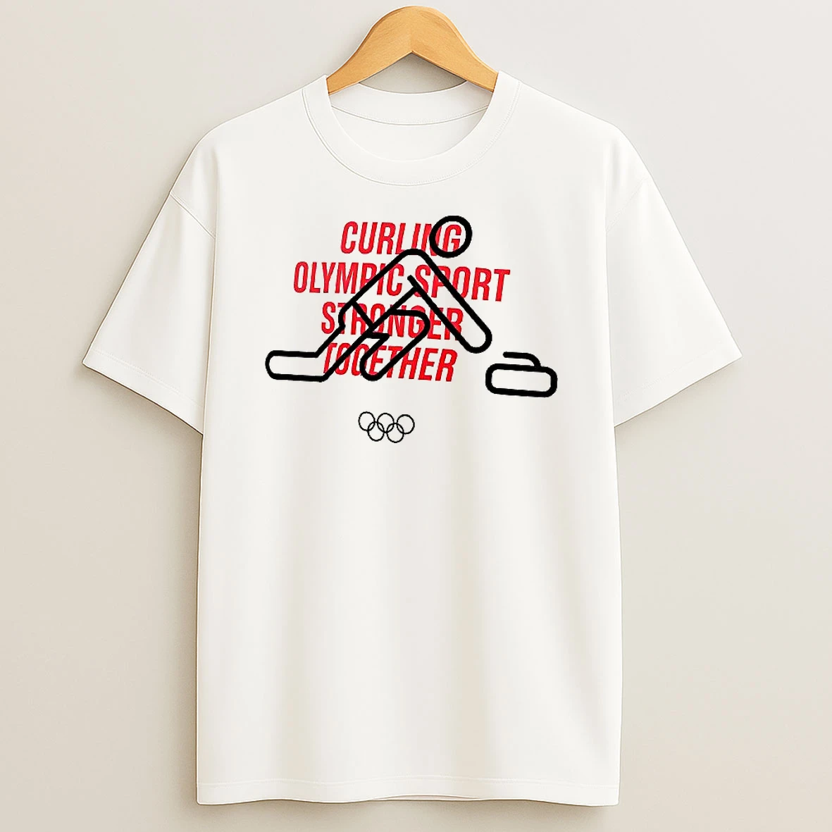 Curling Olympic Sport Stronger Together Woman Shirts