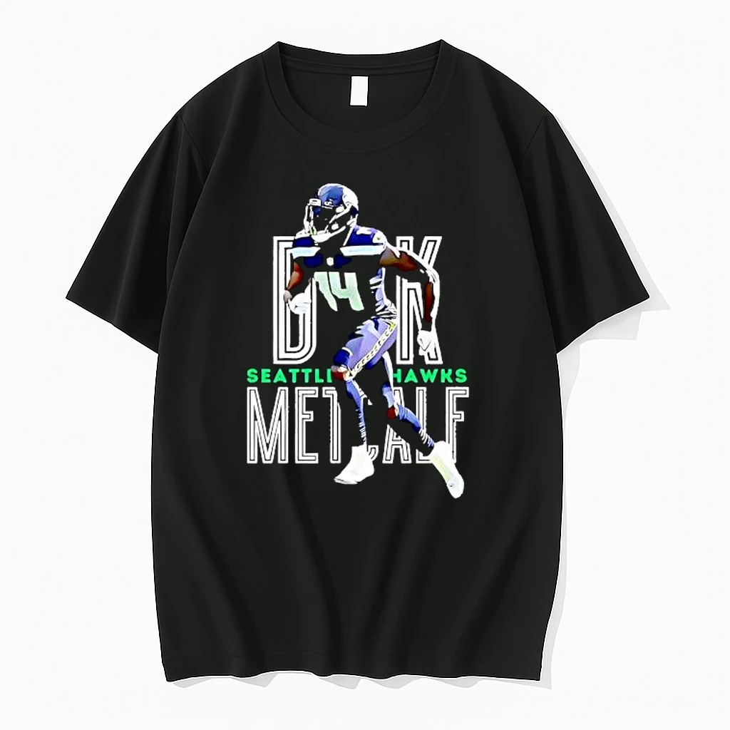 Dk Seattle Seahawks 14 Metcalf Action Pose Football Fan Shirts