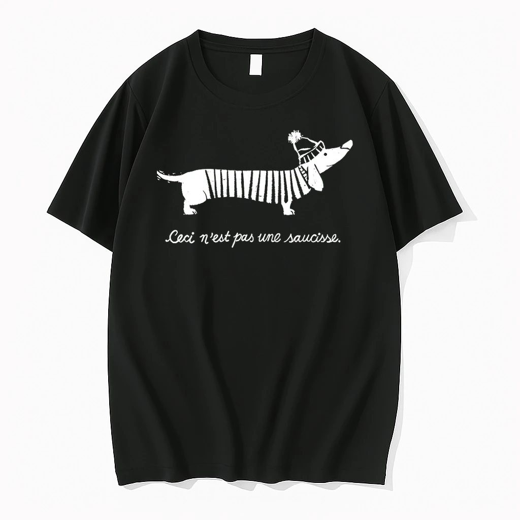 Dachshund X Magrittes The Treachery Of Images Ceci Nest Pas Une Saucisse Shirts