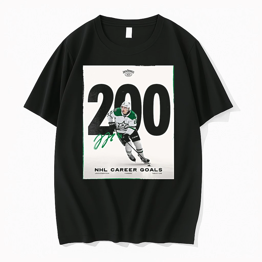 Dallas Stars 200 Nhl Career Goals Jason Robertson Signature Shirts