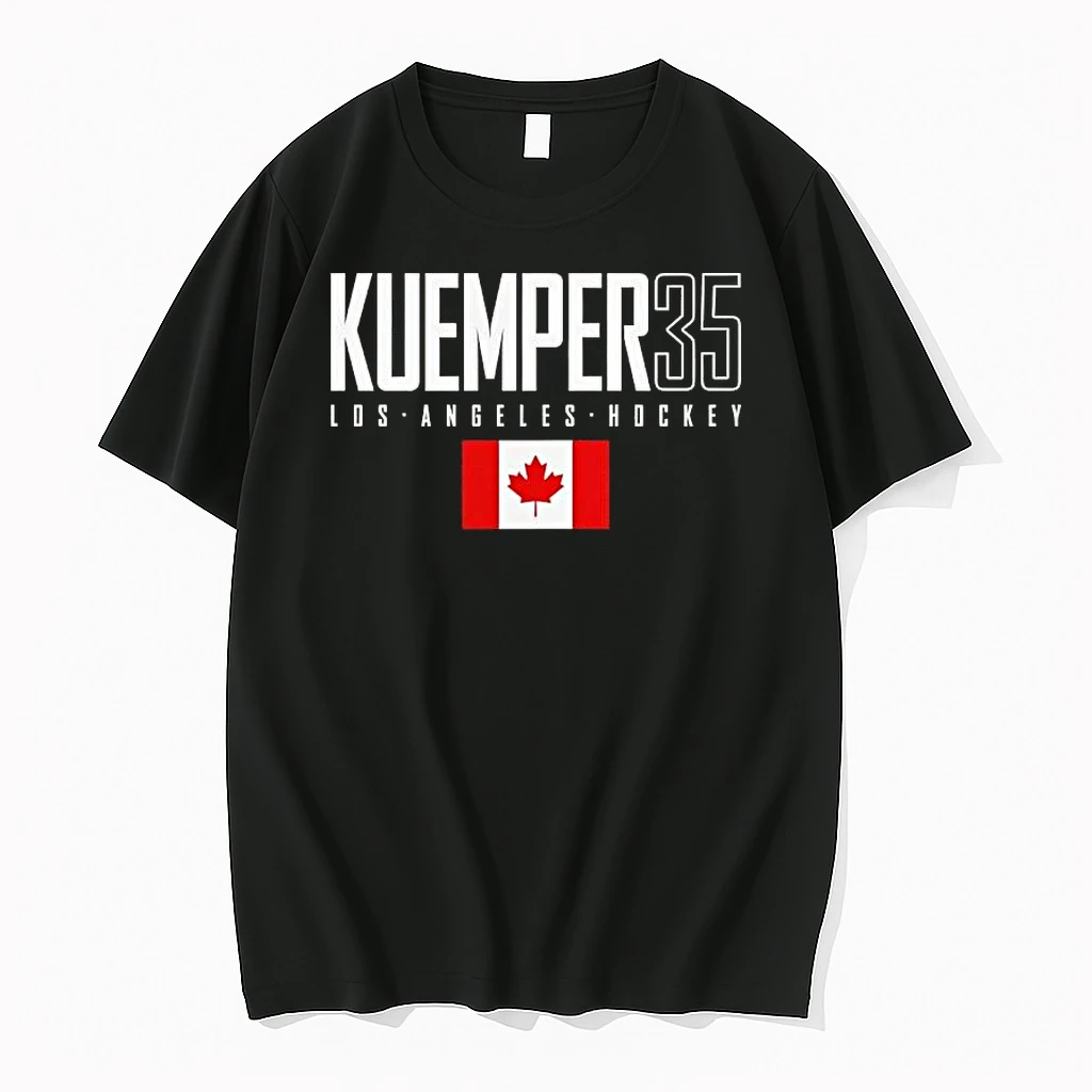 Darcy Kuemper 35 Los Angeles Kings Canada Flag Elite Shirts