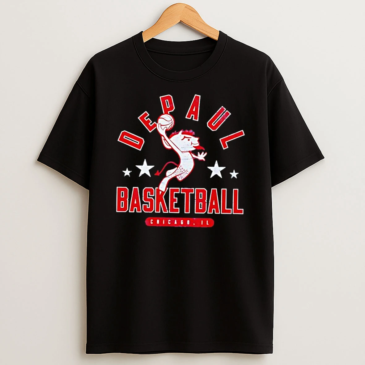 Depaul Blue Demons Basketball Chicago Il Vintage Cartoon Mascot Shirts