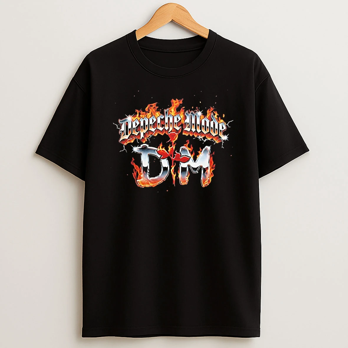 Depeche Mode Merch 2026 Strangelove Flames Dm Logo Shirts