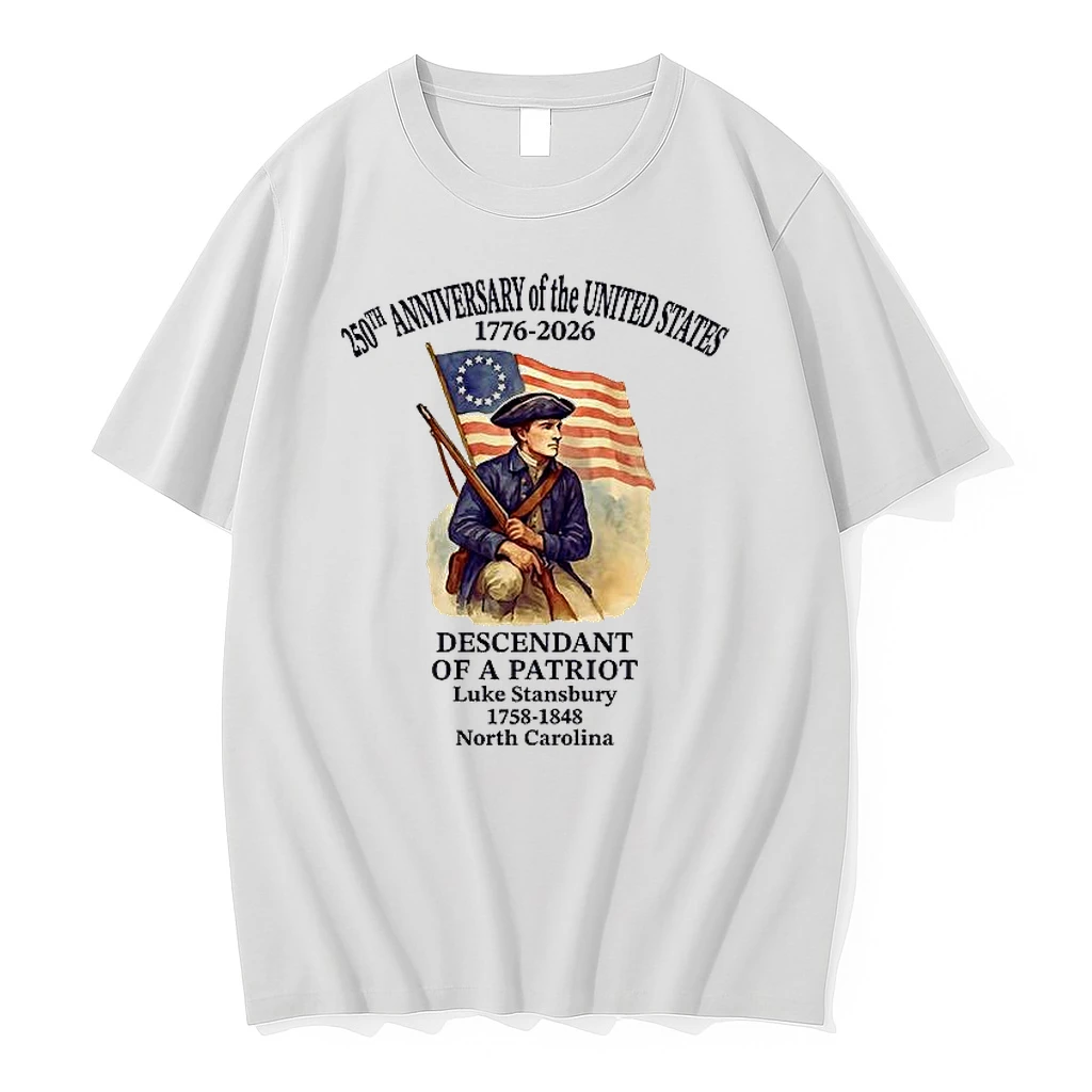 Descendant Of A Patriot Luke Stansbury 1758 1848 250th Anniversary Of The United States Woman Shirts
