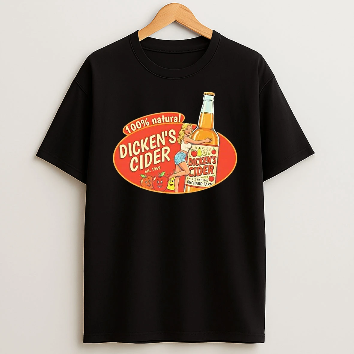 Dickens Cider 100 Natural Logo Tee Shirts