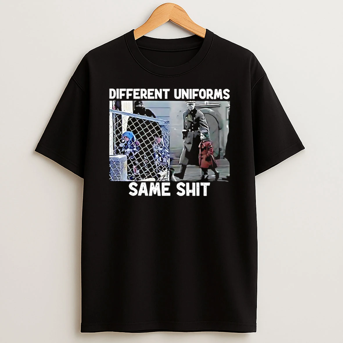 Different Uniforms Same Shit Anti Fascism Ice Detain Child Graphic Shirts