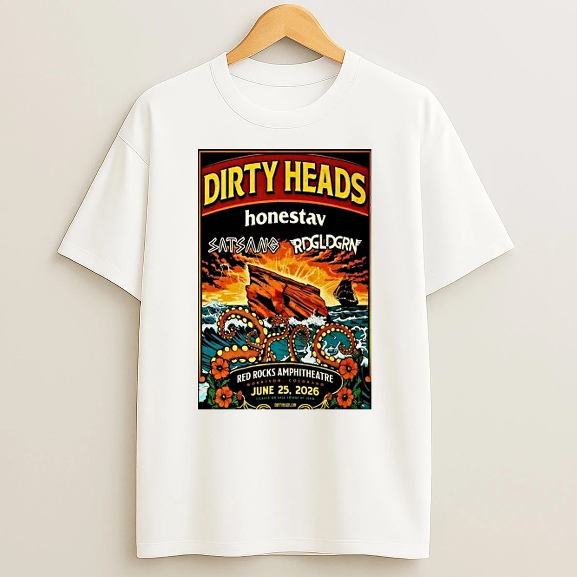 Dirty Heads June 25 2026 Red Rocks Amphitheatre In Morrison Co Shirts