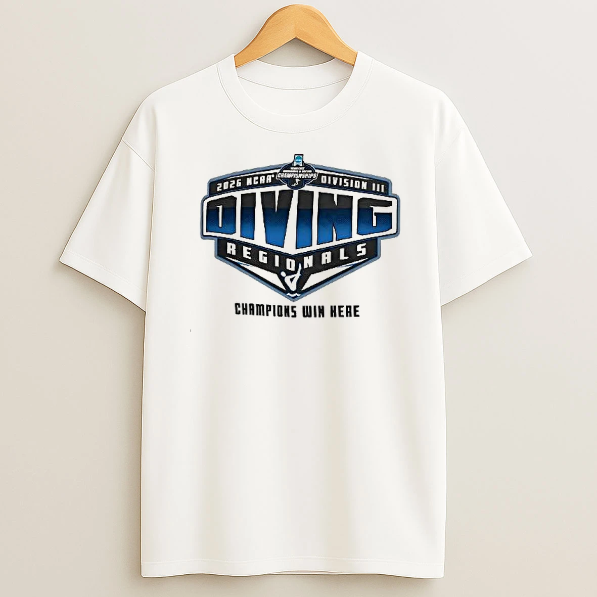 Division Iii Swimming And Diving Regionals Champions Win Here Logo Woman Shirts