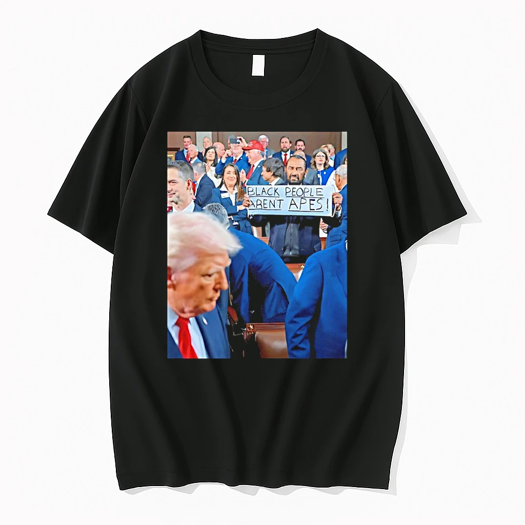 Donald Trumps State Of The Union Black People Arent Apes Sign Photo Shirts