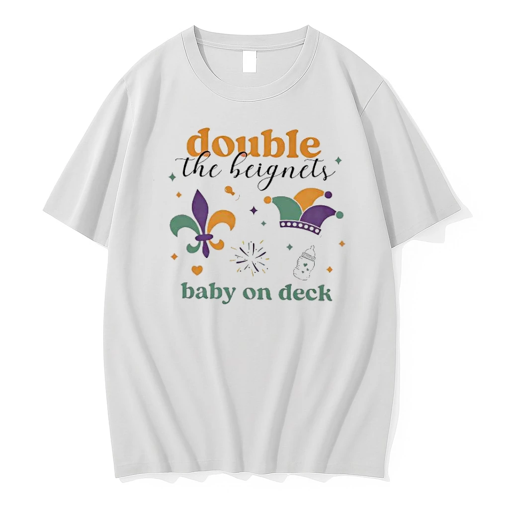 Double The Beignets Baby On Deck Mardi Gras New Orleans Shirts
