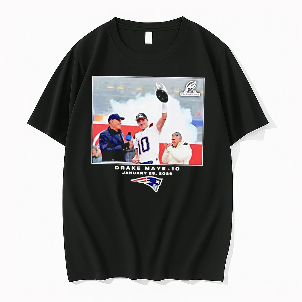 Drake Maye 10 New England Patriots January 25 2026 Afc Champions Football Shirts