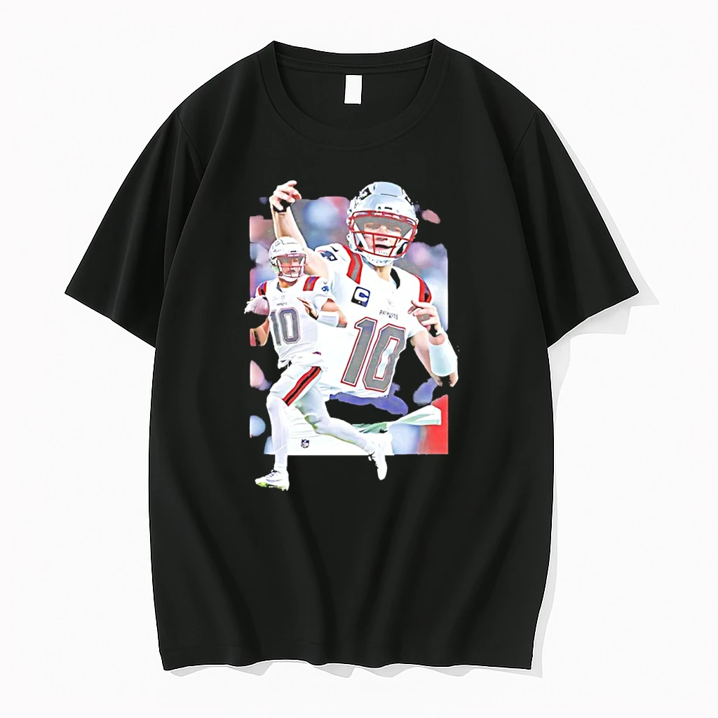 Drake Maye New England Football Photo Vintage Shirts