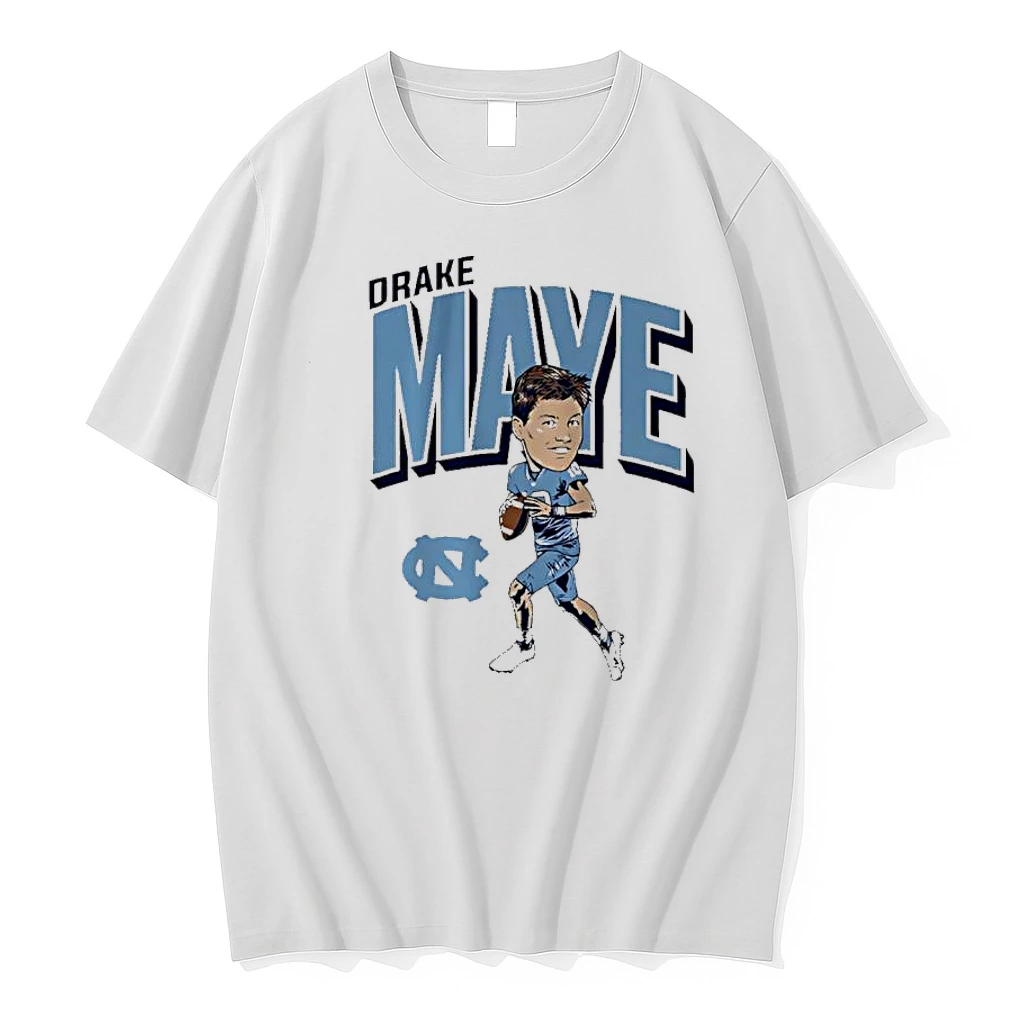 Drake Maye North Carolina Tar Heels Caricature Big Head Football Shirts