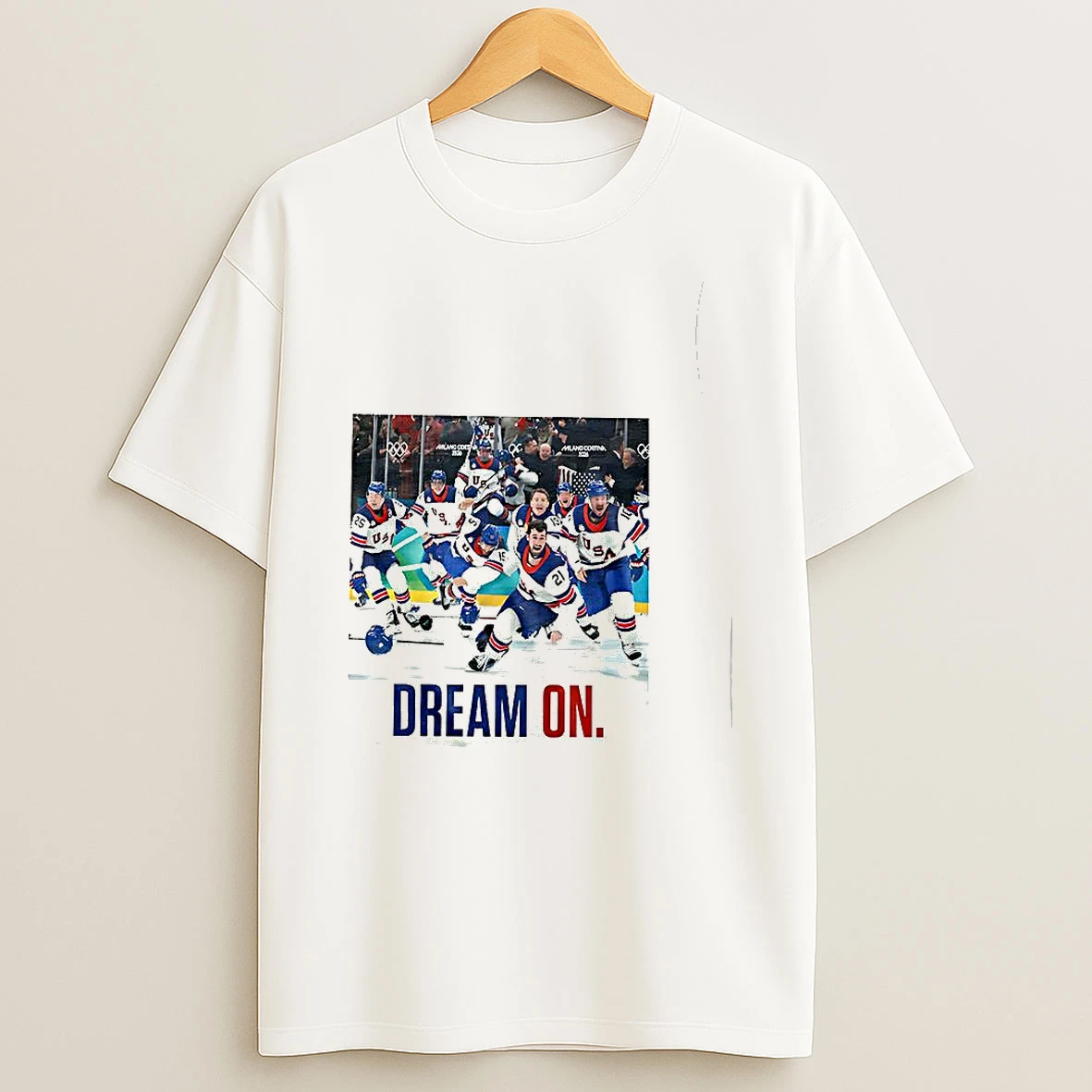 Dream On Team Usa Mens Ice Hockey 2026 Winter Olympic Champions Moment Woman Shirts