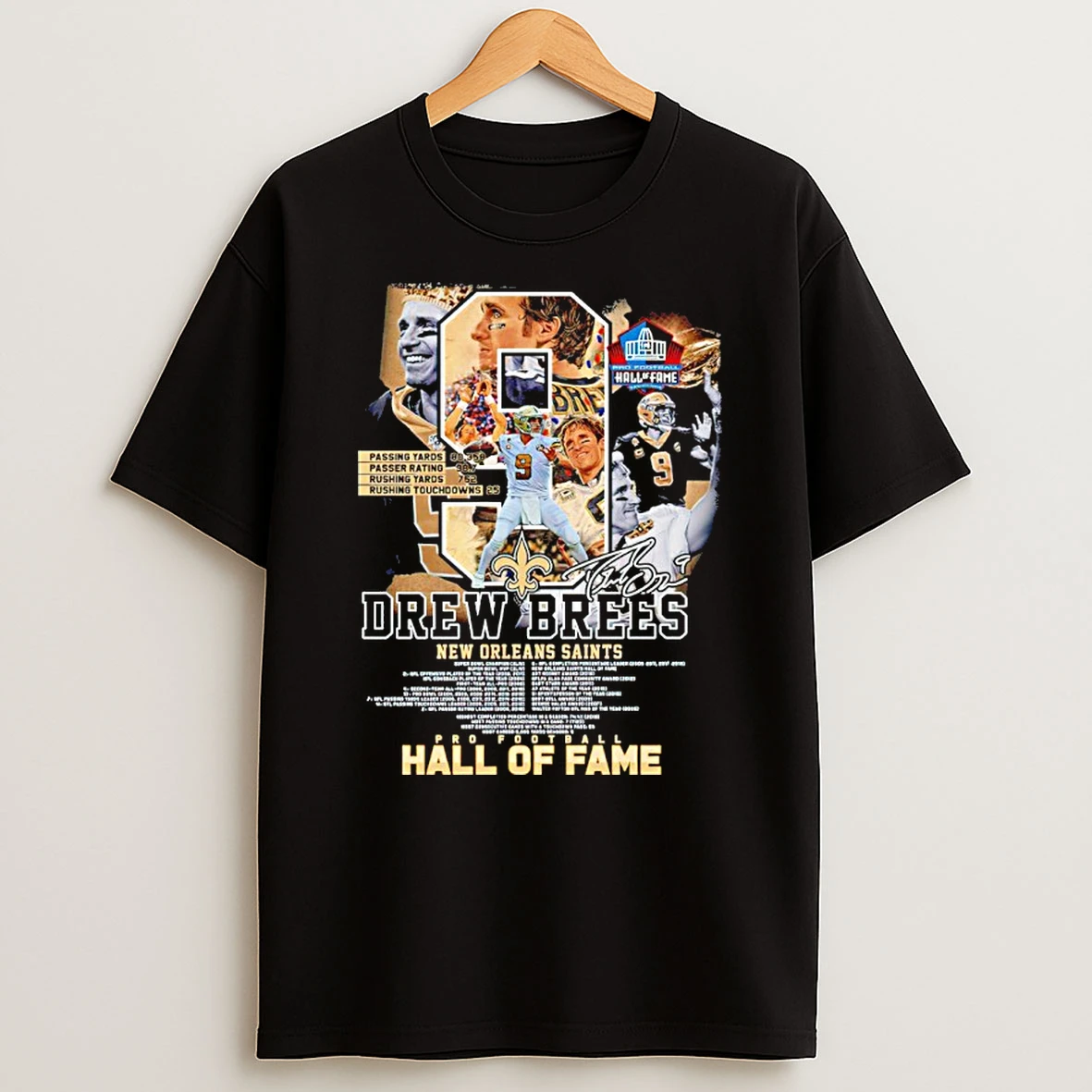 Drew Brees New Orleans Saints Signature Pro Football Hall Of Fame Shirts