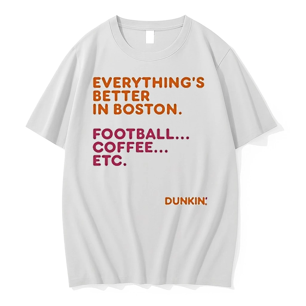Dunkin Donuts Everythings Better In Boston Football Coffee Etc Tour 2026 Shirts