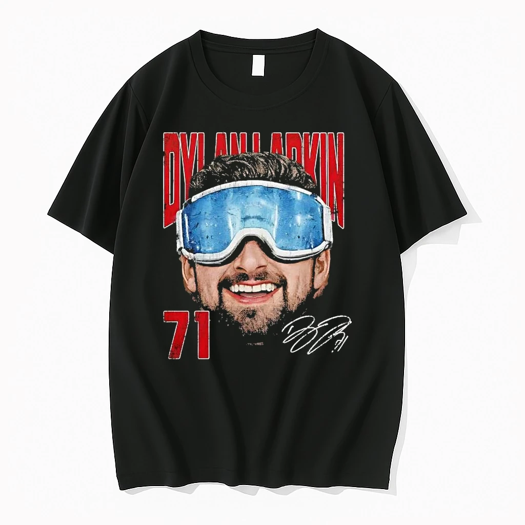 Dylan Larkin 71 Detroit Red Wings Goggles Signature Shirts