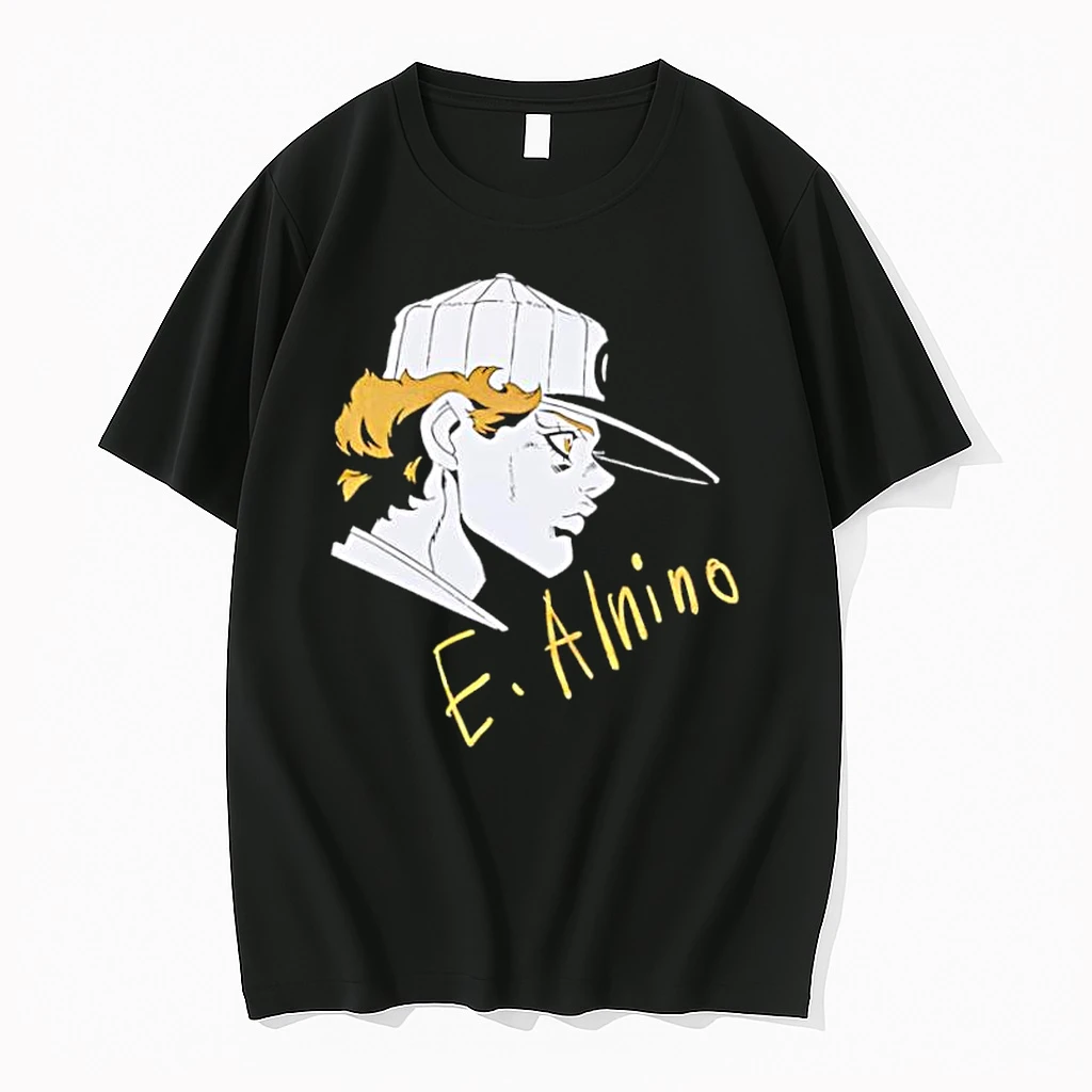 E Alnino Emporio Alnino Boy Character Profile Gold Glitter Baseball Shirts