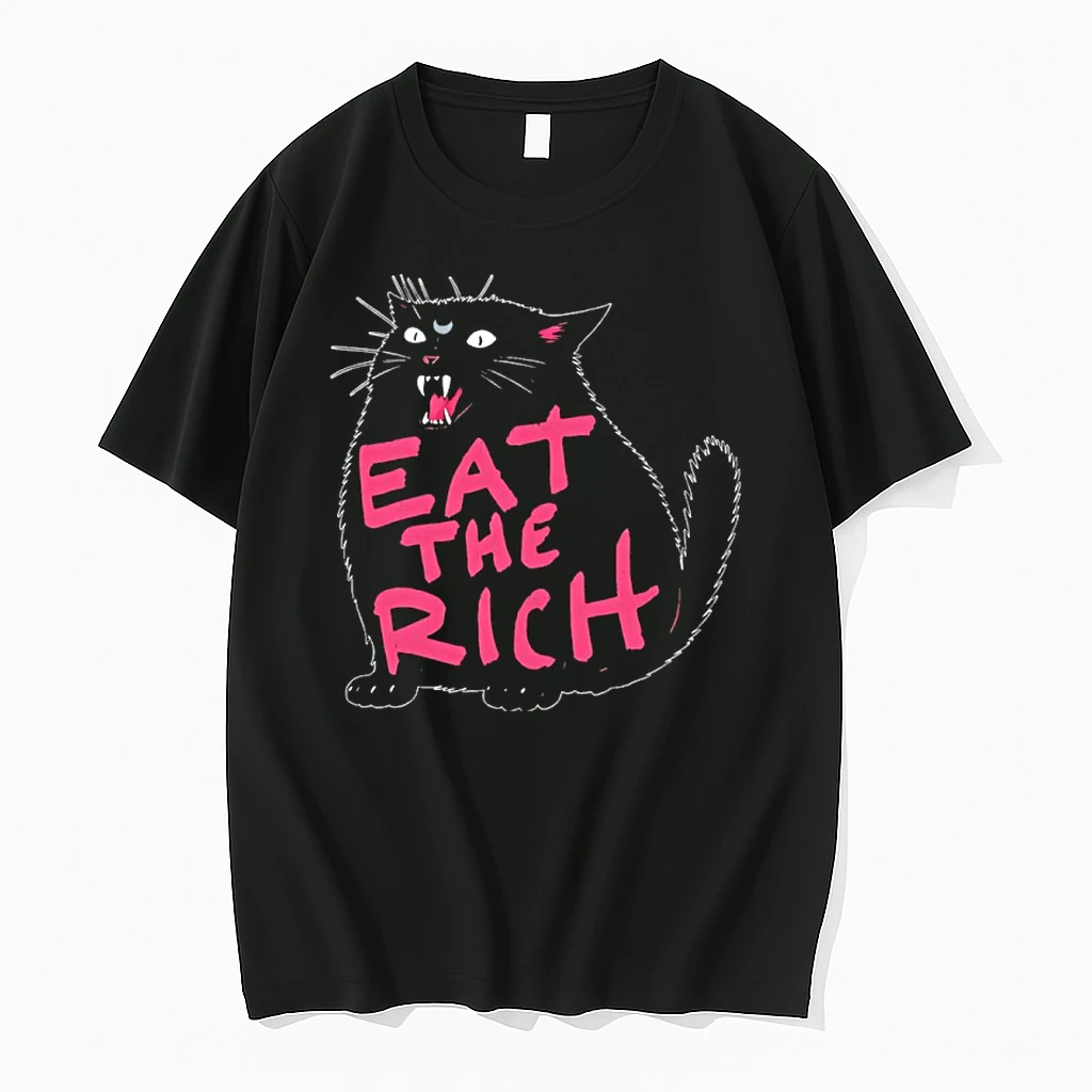 Eat The Rich Black Cat Shirts