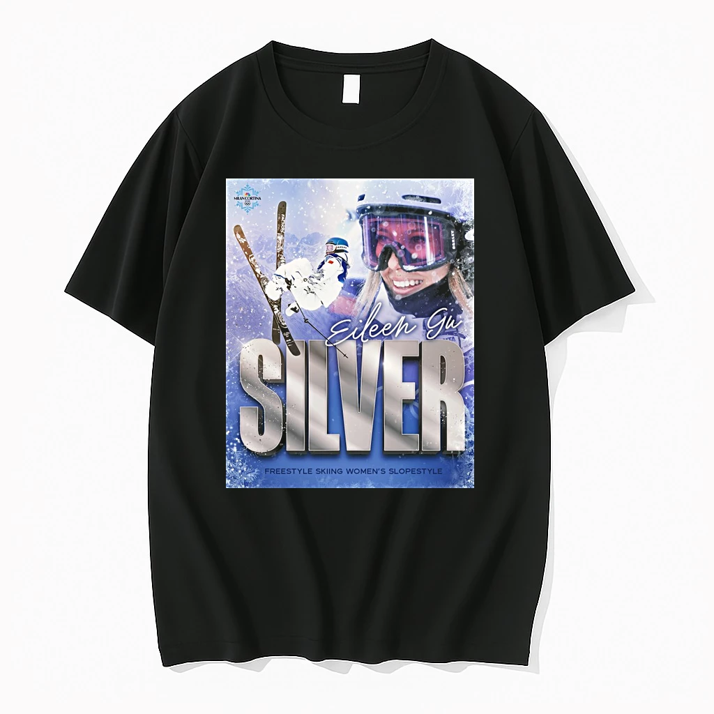 Eileen Gu Silver Freestyle Skiing Womens Slopestyle Shirts