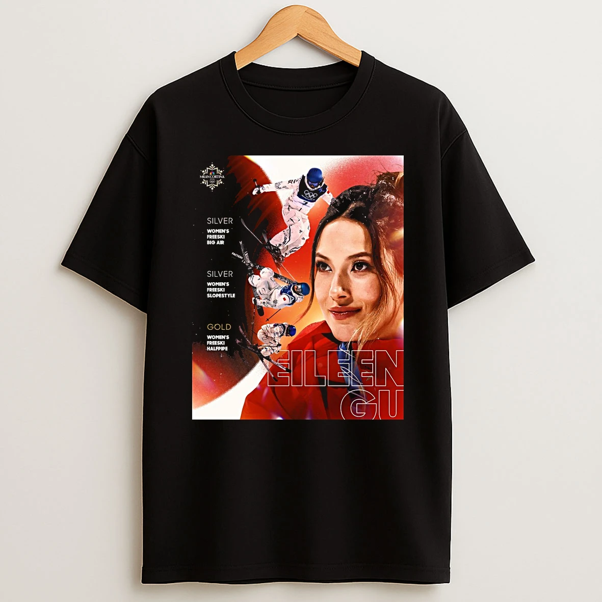 Eileen Gu Silver Womens Freeski Slopestyle Gold Womens Freeski Halfpipe Shirts