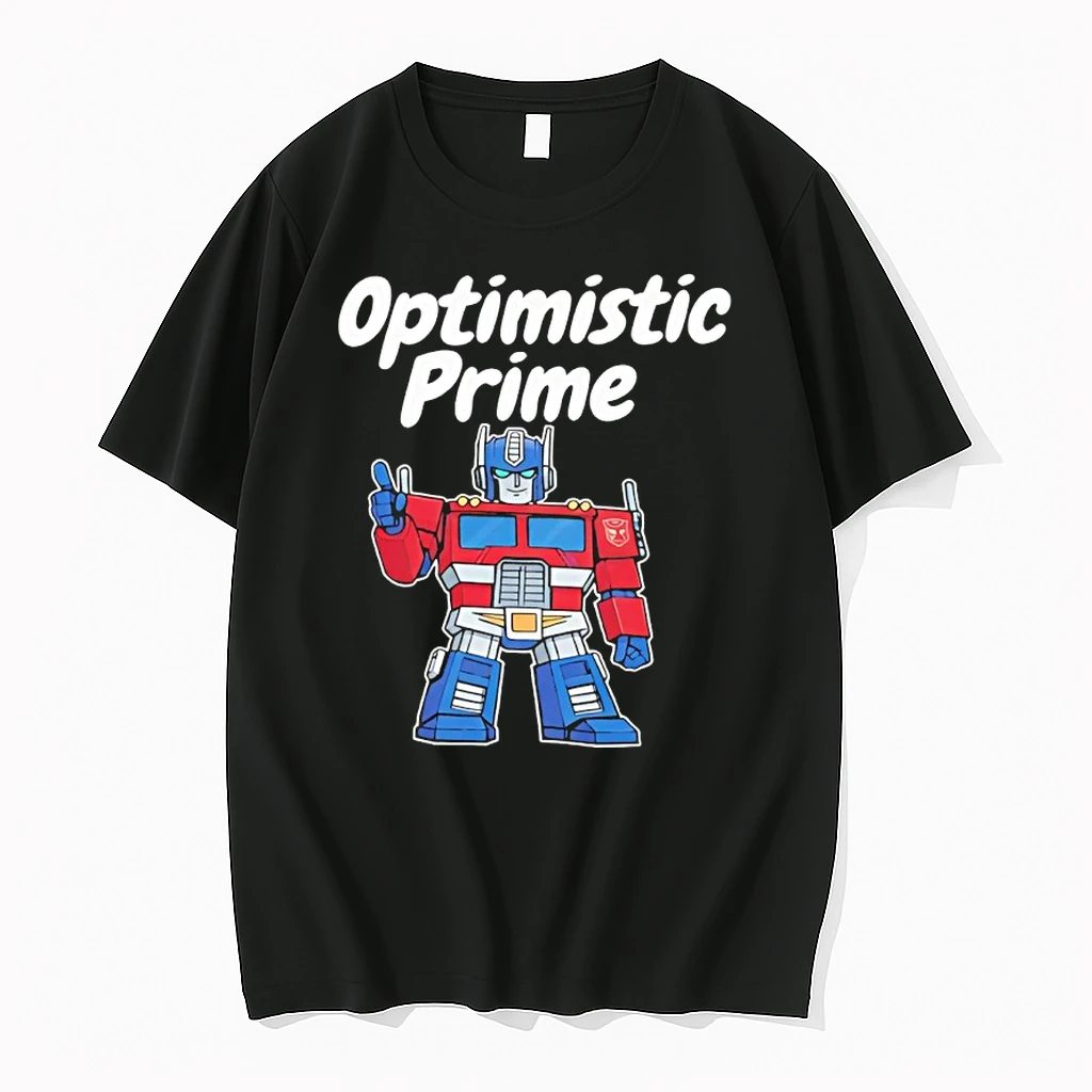 Elon Musk Wearing Optimistic Prime Shirts