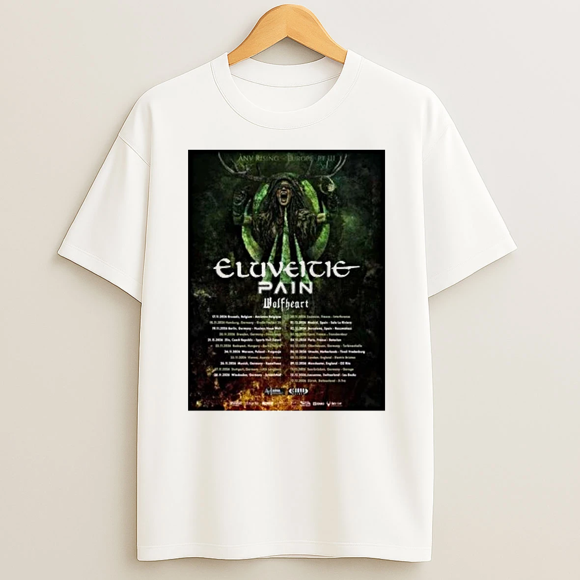 Eluveitie Anv Rising Europe Tour Pt 3 2026 Shirts