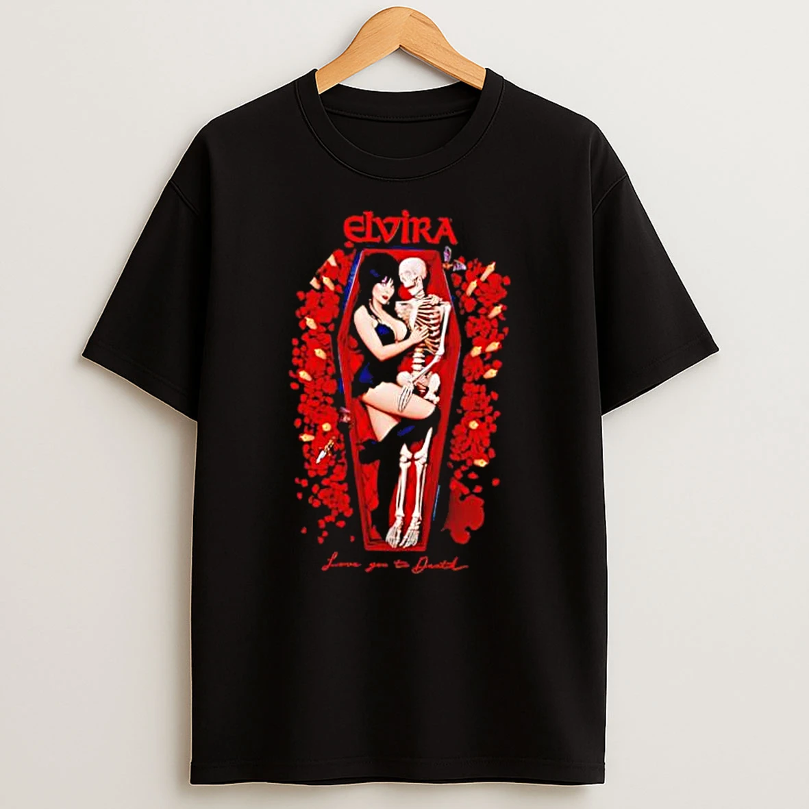 Elvira Mistress Of The Dark Love You To Death Coffin Shirts