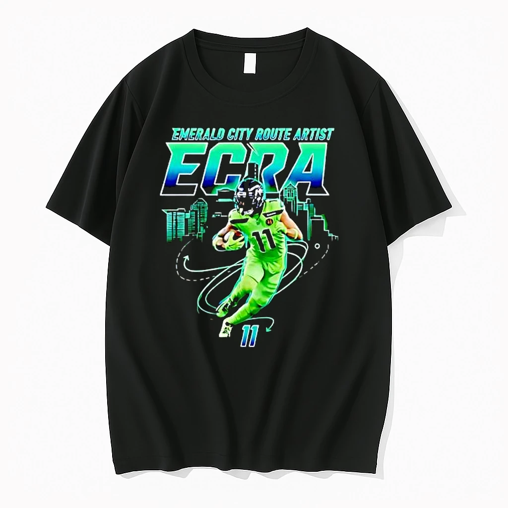 Emerald City Route Artist Ecra 11 Seattle Skyline Football Shirts