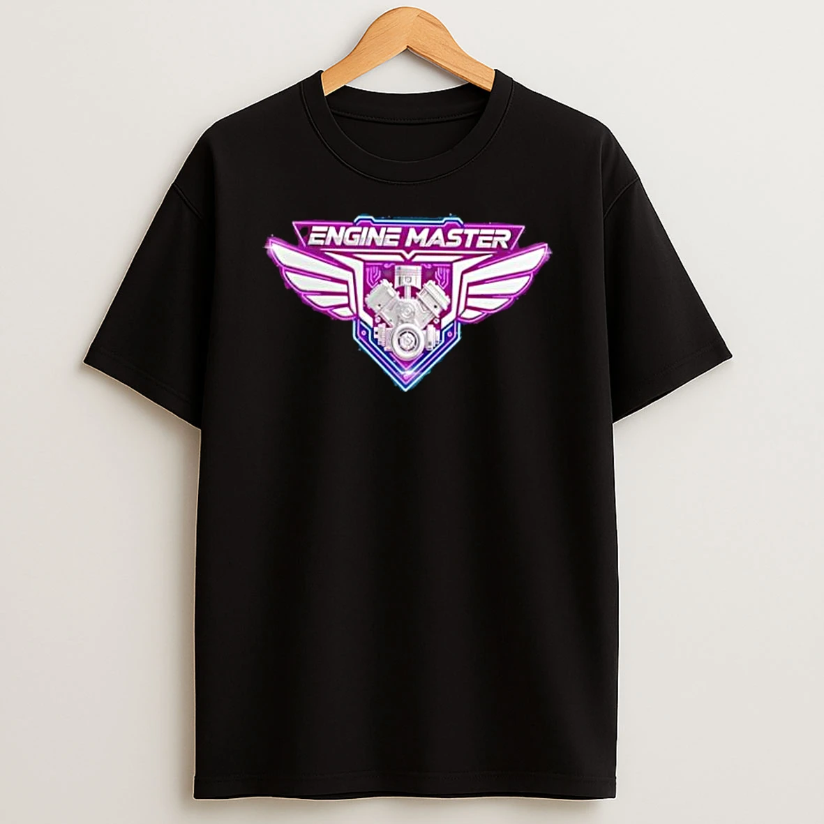 Engine Master Engine With Wings Shield Graphic Shirts