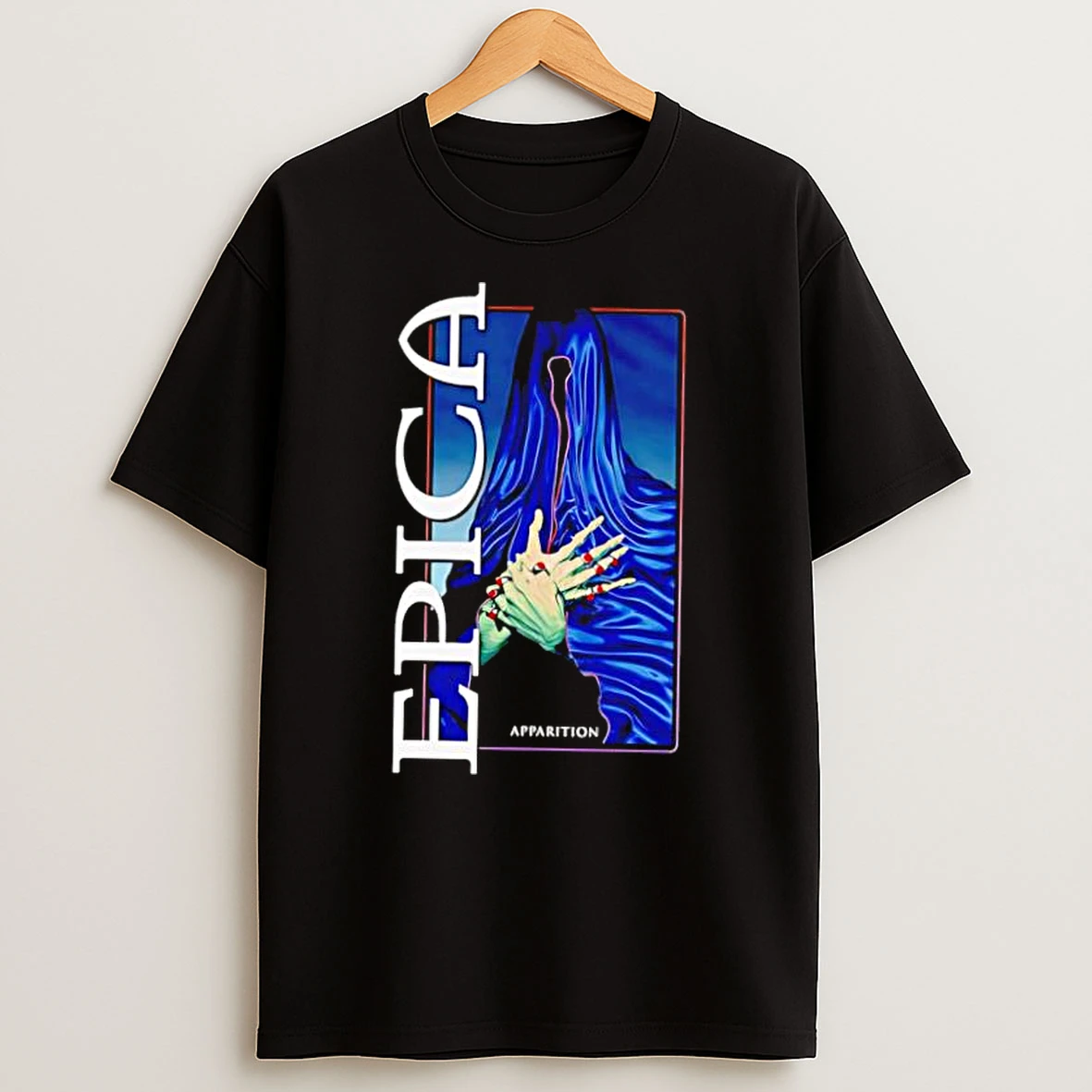 Epica Apparition Blue Veiled Figure Rings Graphic Music Shirts