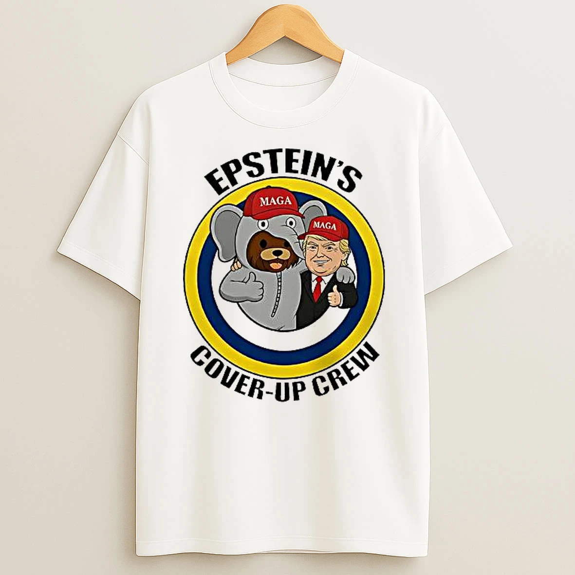 Epsteins Cover Up Crew Trump Maga Caricature Woman Shirts