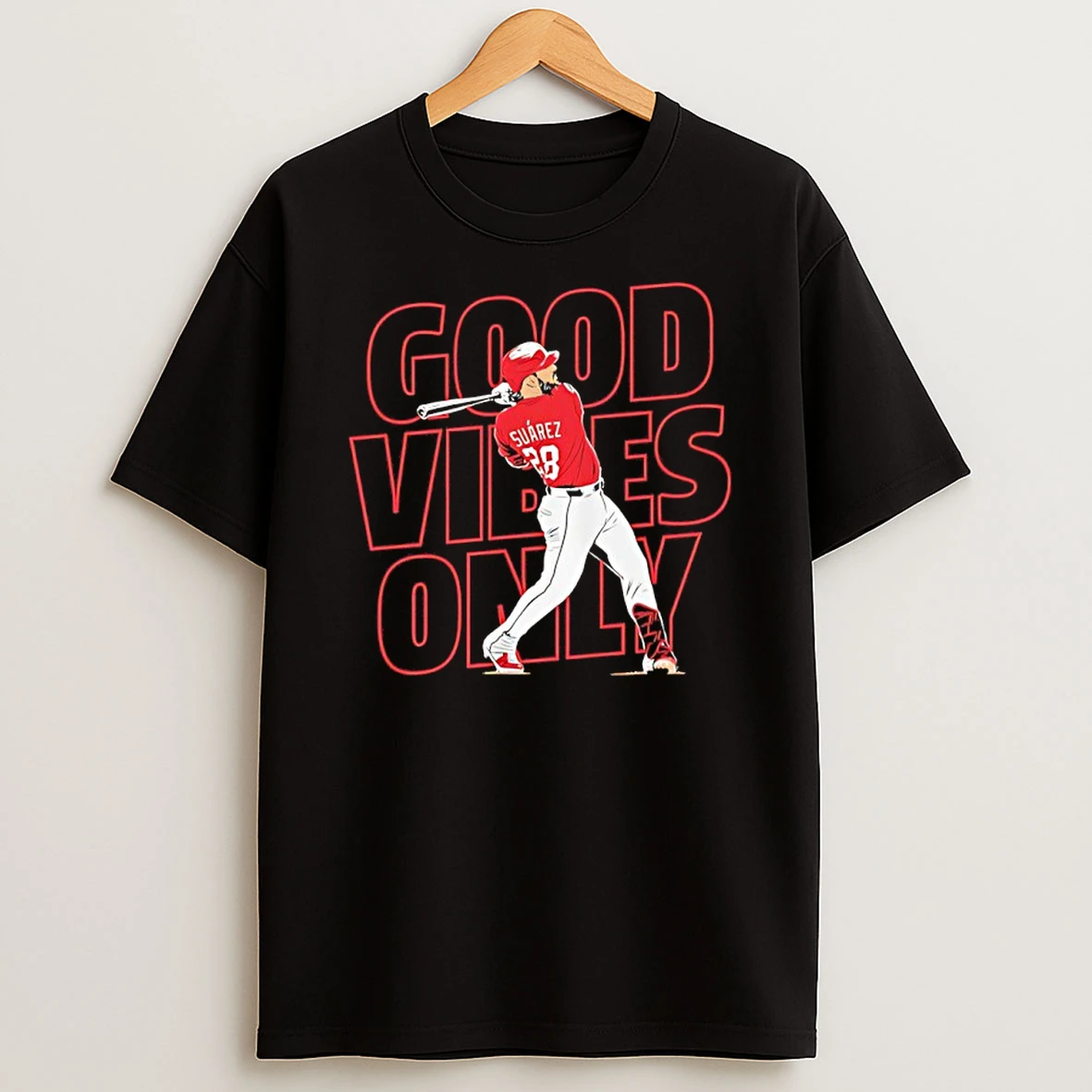 Eugenio Suarez Good Vibes Only Cincinnati Reds Baseball Shirts