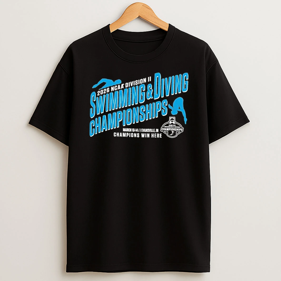 Evansville In 2026 Ncaa Dii Swimming Diving Championships Shirts