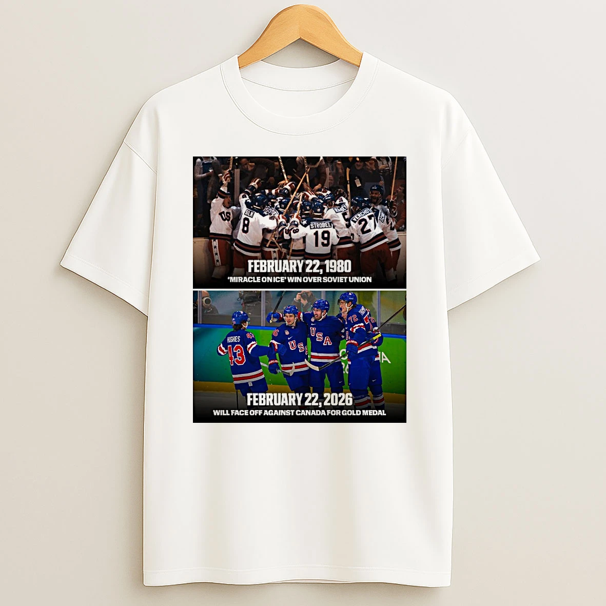 February 22 1980 Miracle On Ice Win Over Soviet Union February 22 2026 Vill Face Off Against Canada For Gold Medal Shirts