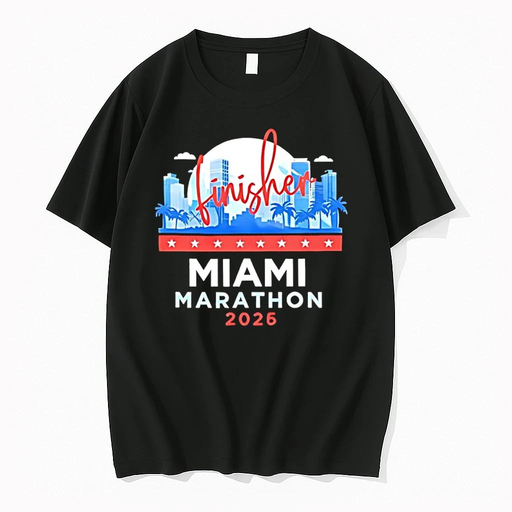 Finisher Miami Marathon 2026 City Skyline Florida Shirts