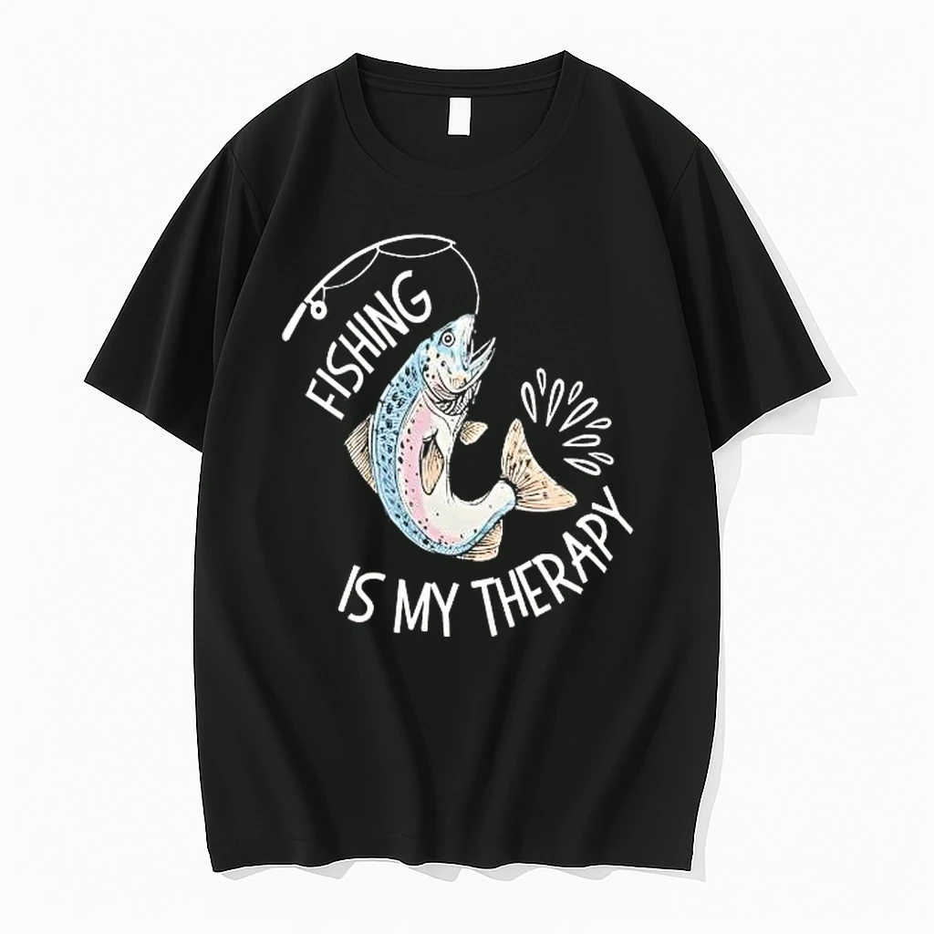 Fishing Is My Therapy Vintage Shirts