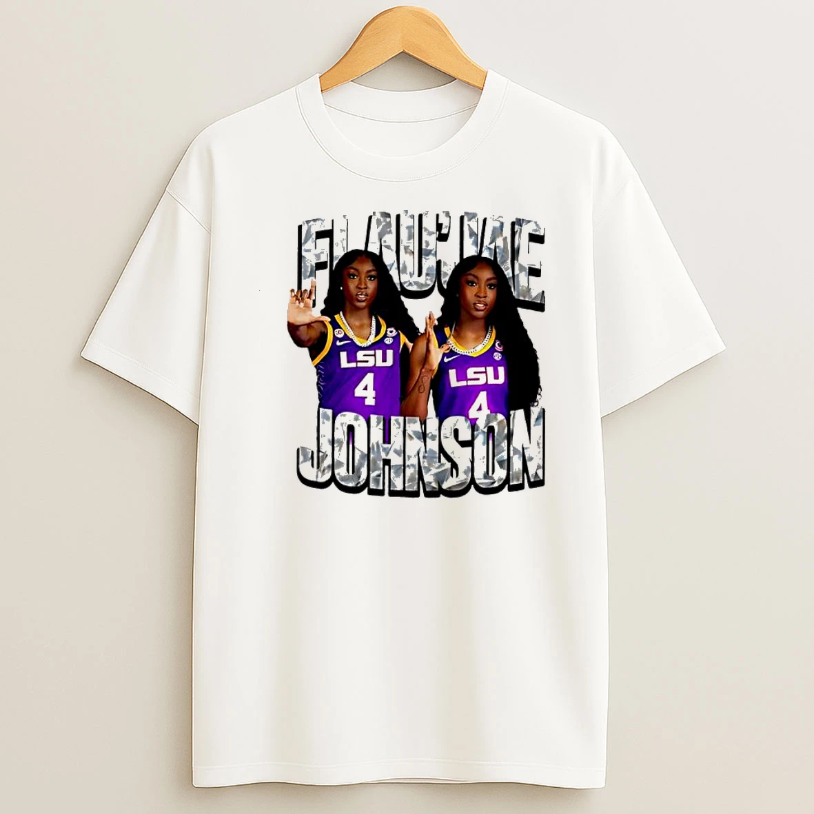 Flaujae Johnson Lsu Tigers Basketball Number 4 Diamond Shirts