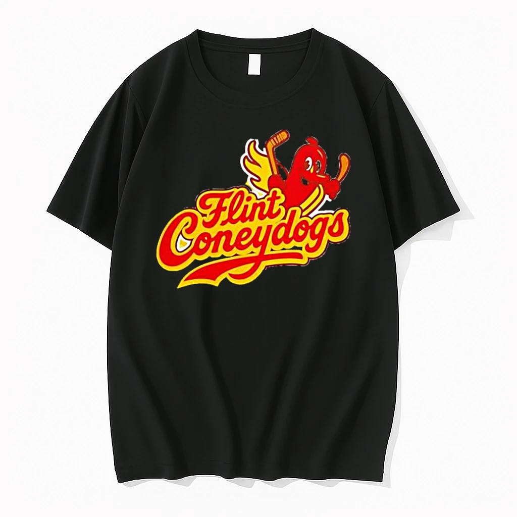 Flint Coneydogs Hot Dog Character Hockey Sticks Shirts