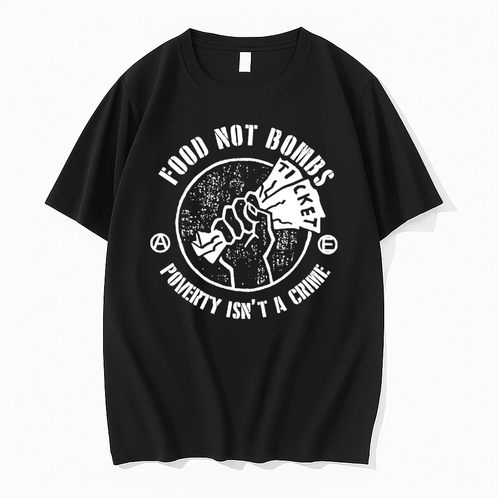 Food Not Bombs Ticket Poverty Isnt A Crime Shirts
