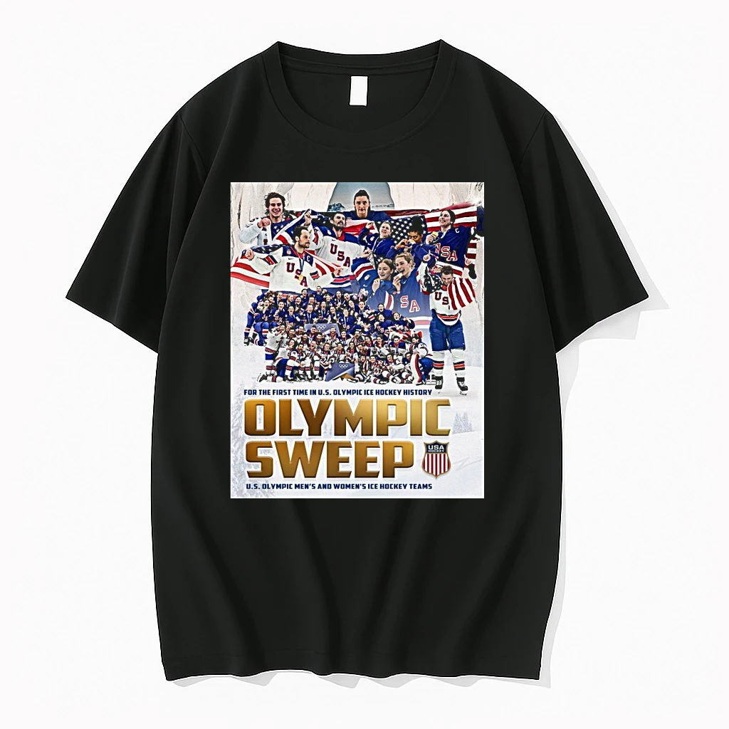For The First Time In U S Olympic Ice Hockey History Olympic Sweep U S Olympic Mens And Womens Ice Hockey Teams Shirts