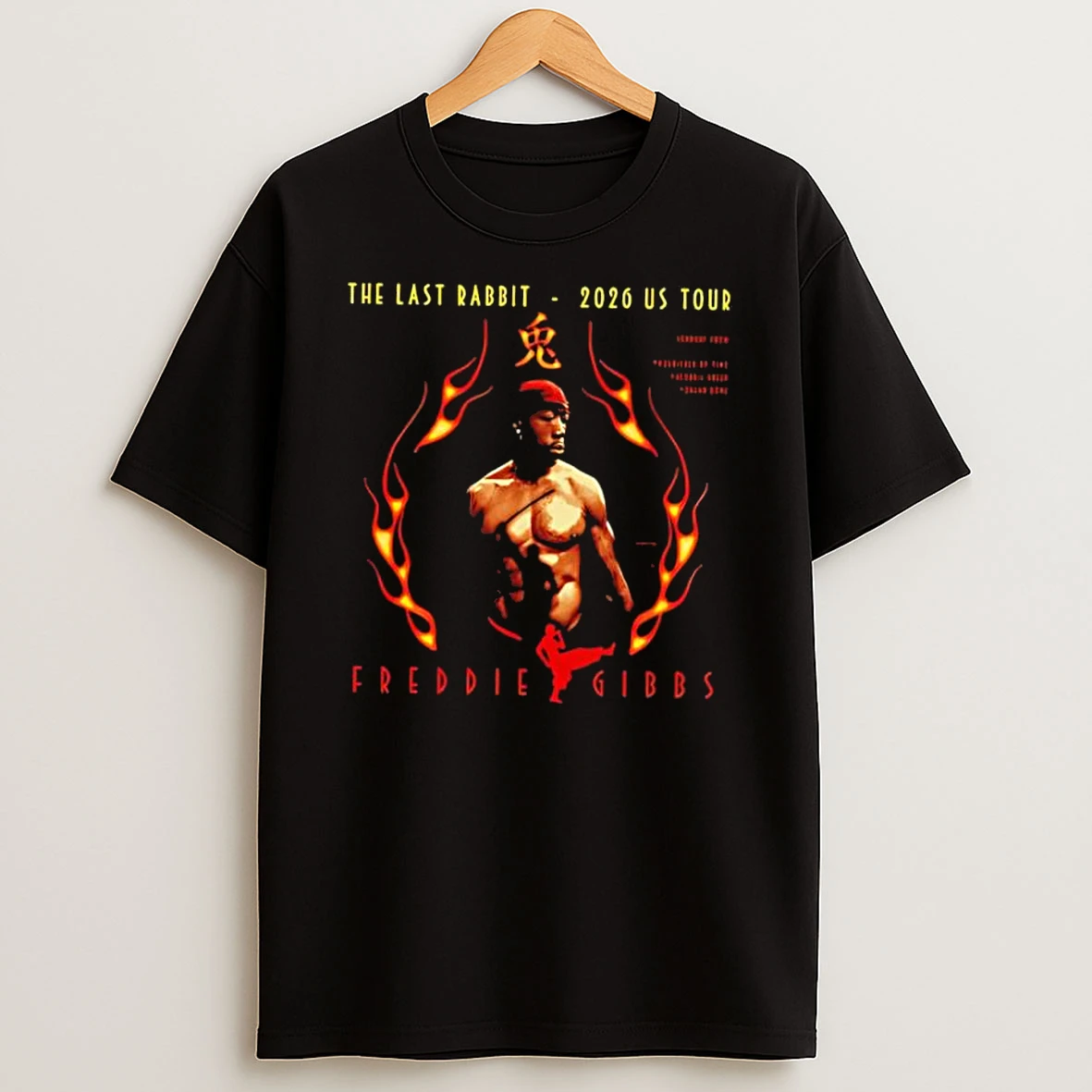 Freddie Gibbs The Last Rabbit 2026 Us Tour Flames Shirts