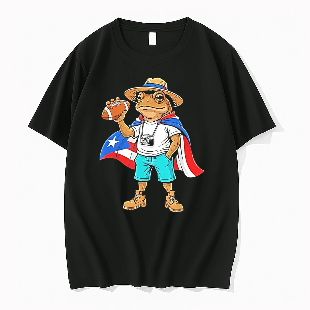Frog Puerto Rico Coqui Football Funny Shirts