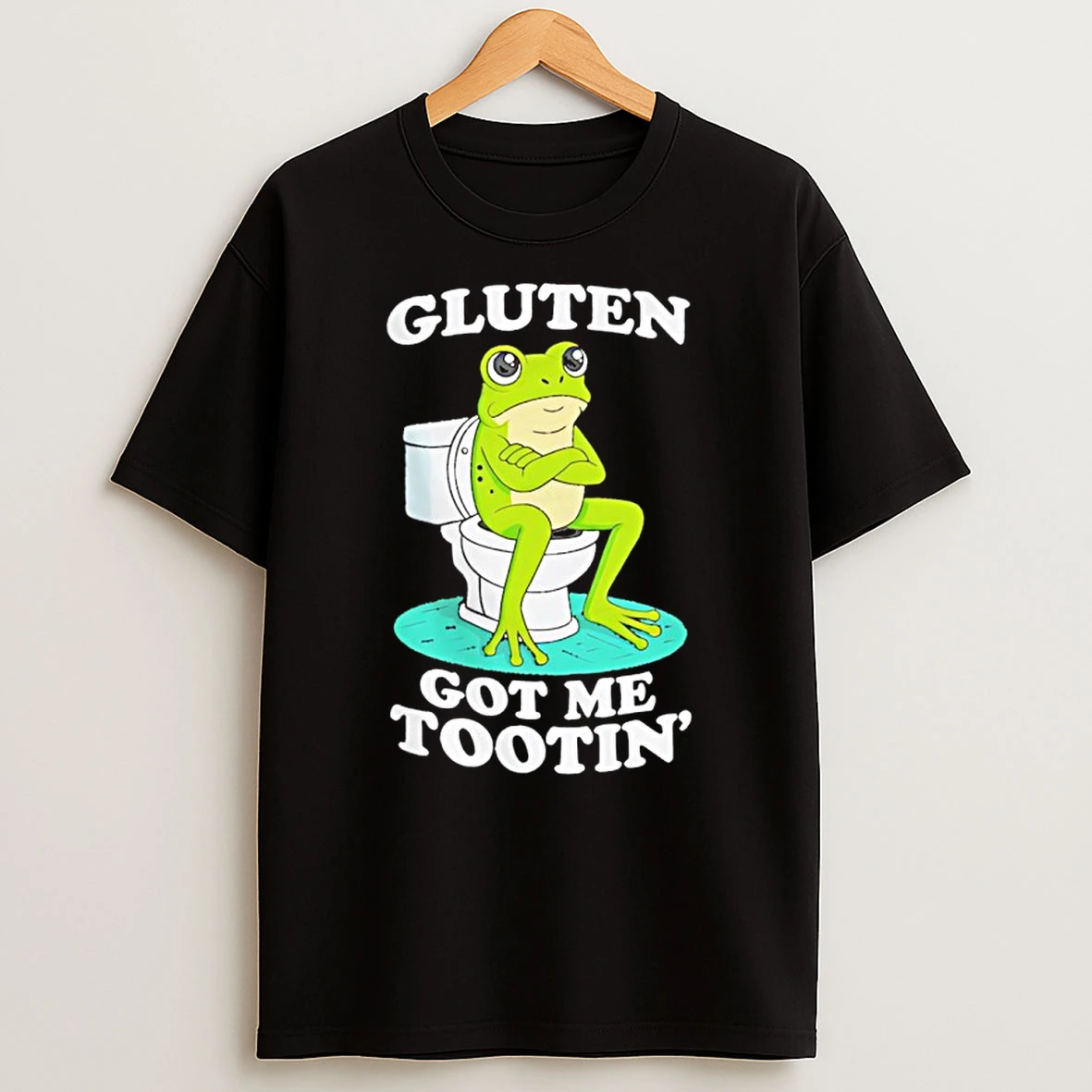Frog Gluten Got Me Tootin Meme Shirts